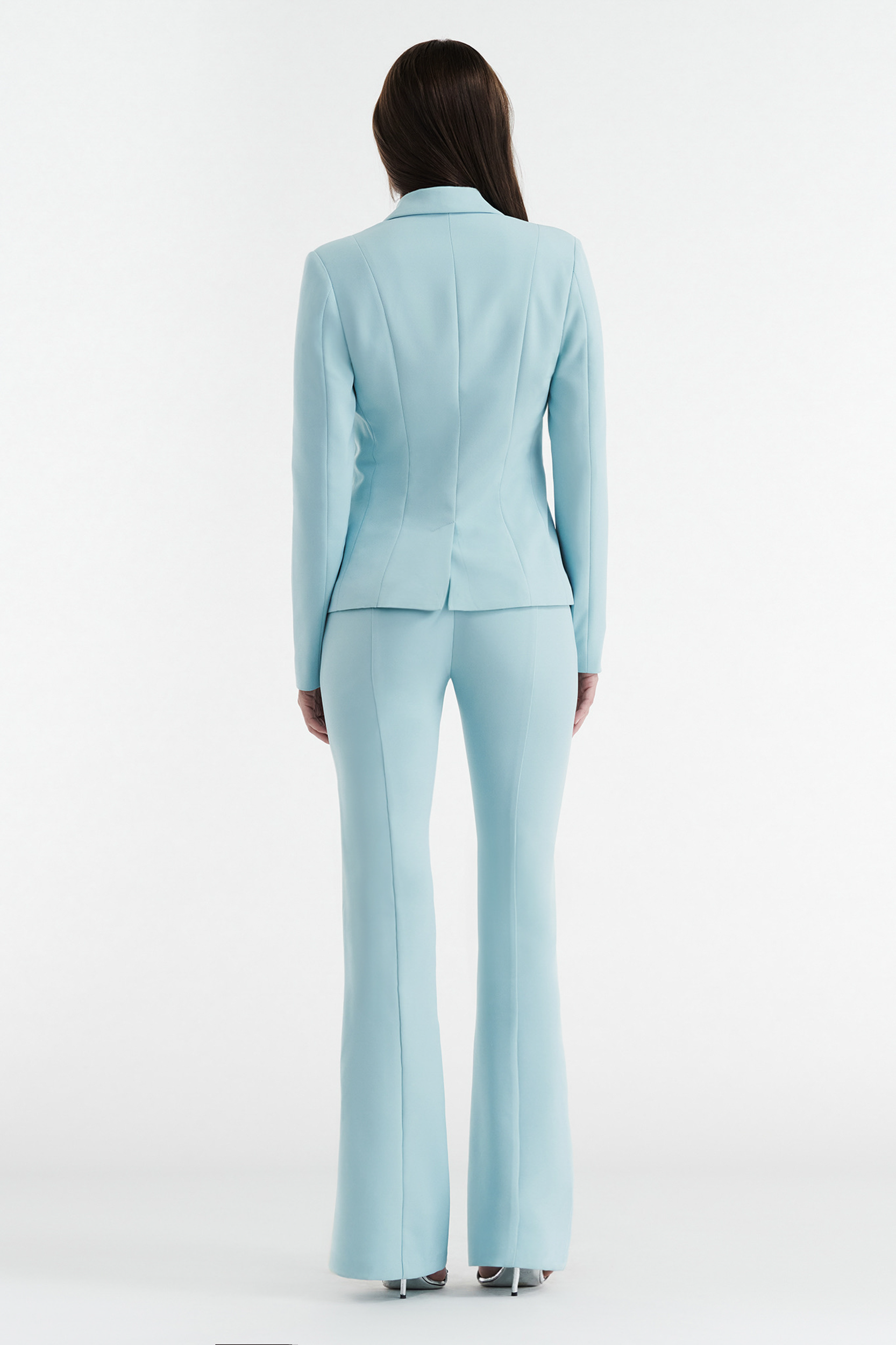 SOHO HIGH RISE SUIT PANT - EGGSHELL BLUE