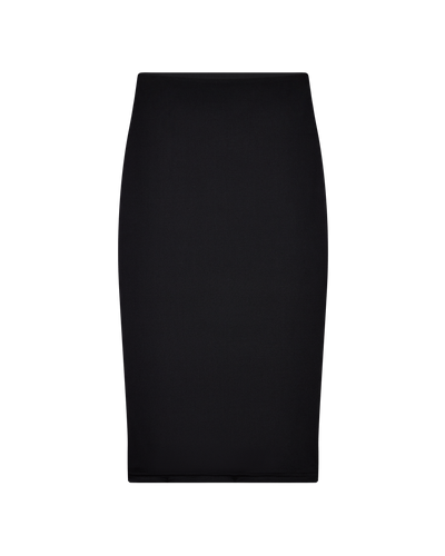 GISELLE STRETCH MIDI TUBE SKIRT - BLACK