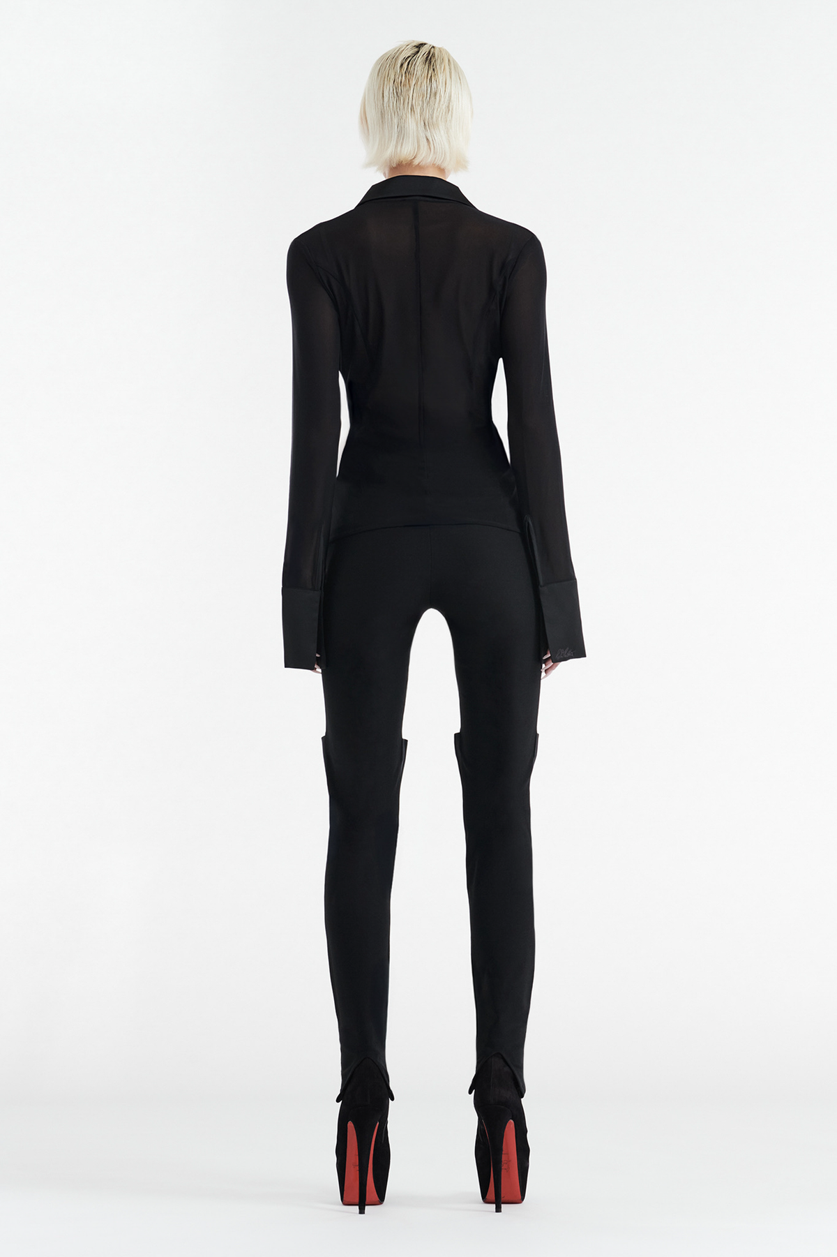 AIMEE HIGH WAISTED SLIM FIT PANT - BLACK