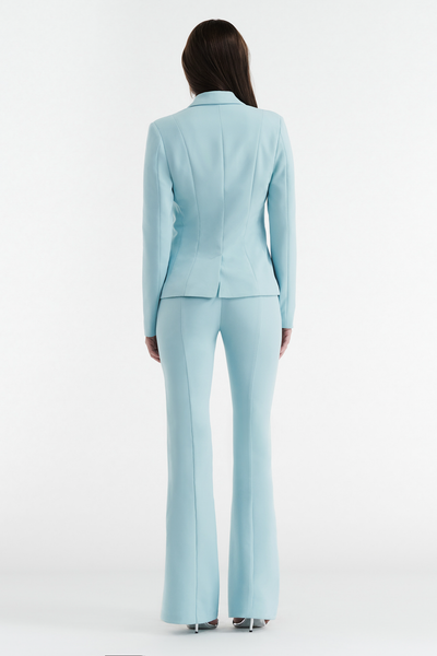 SOHO HIGH RISE SUIT PANT - EGGSHELL BLUE