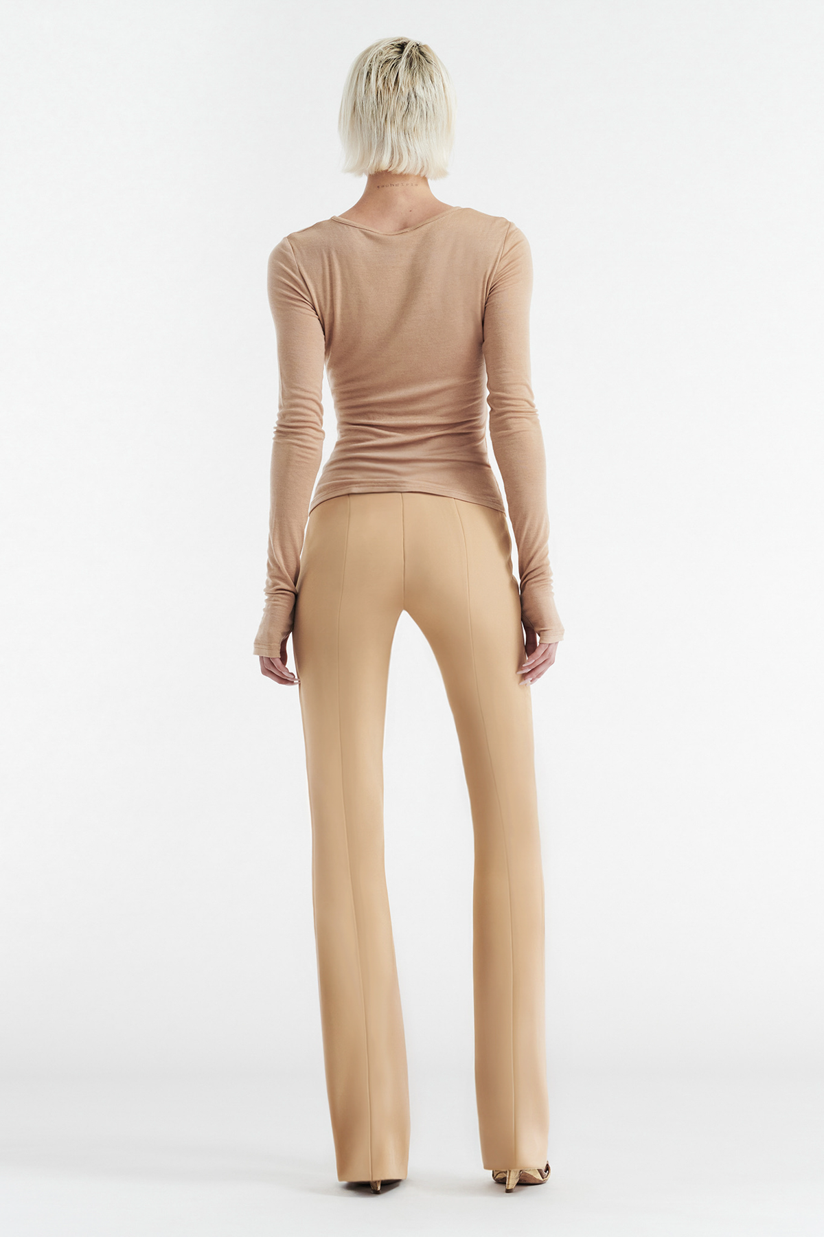 SOHO HIGH RISE SUIT PANT - TAN