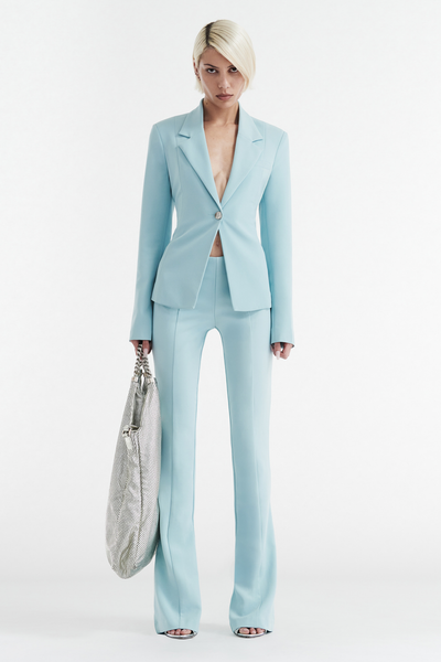 SOHO HIGH RISE SUIT PANT - EGGSHELL BLUE